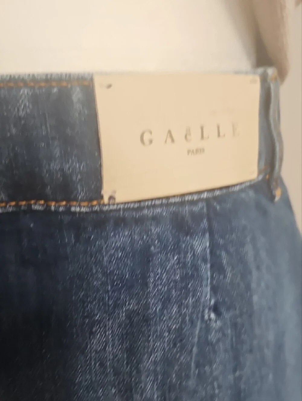 Gaelle Paris Denim Button-Front Maxi Skirt - Dark Blue